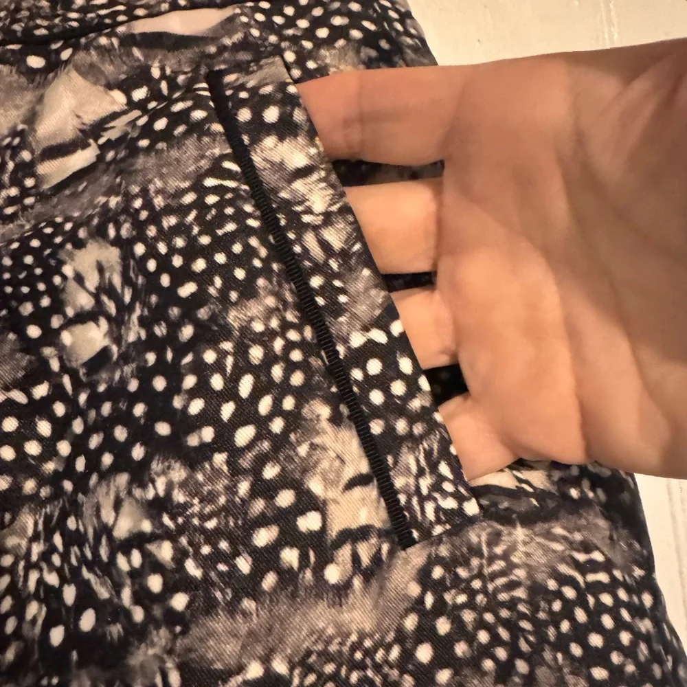 J. Crew Black and White Patterned Mini Skirt